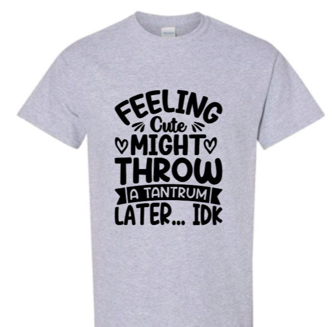 Feeling cute might throw a tantrum later... idk youth t-shirt