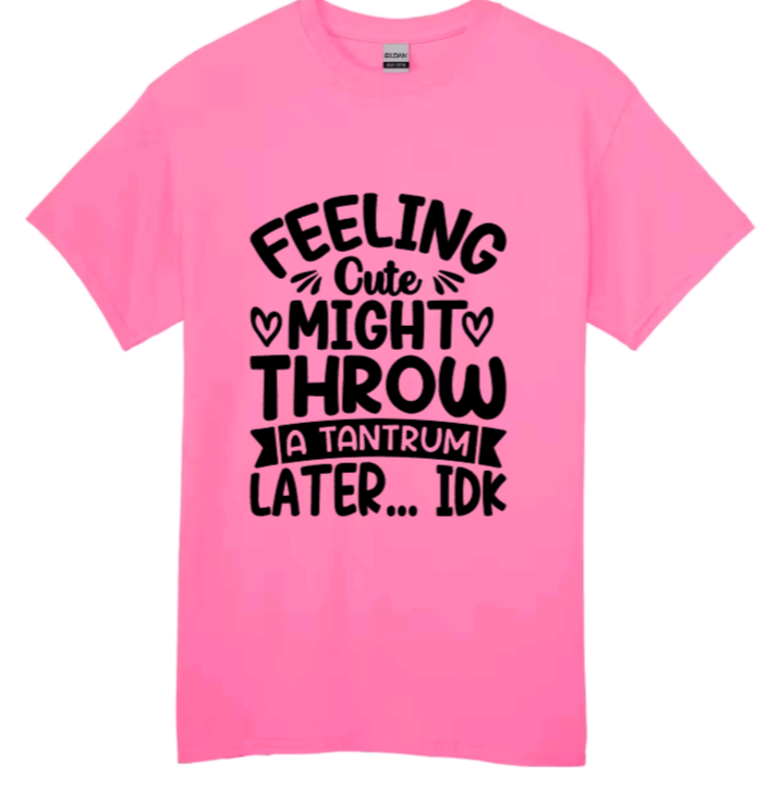 Feeling cute might throw a tantrum later... idk youth t-shirt