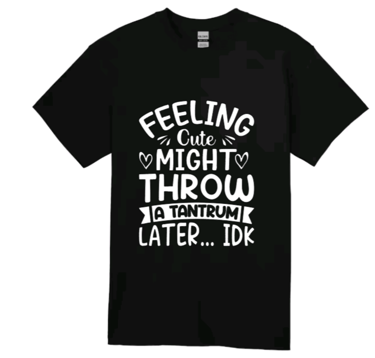 Feeling cute might throw a tantrum later... idk youth t-shirt