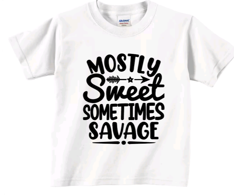 Mostly sweet sometimes savage toddler t-shirt