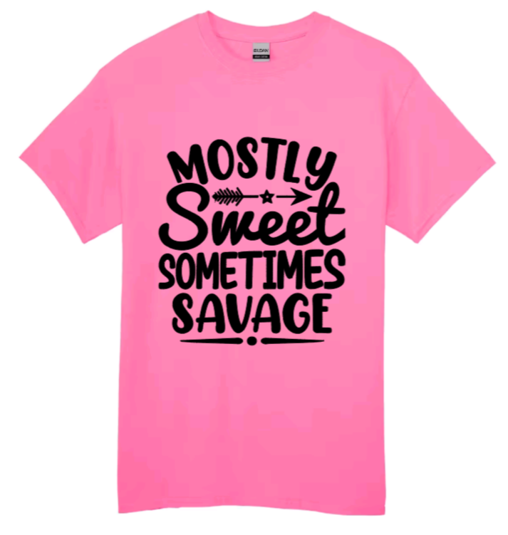 Mostly sweet sometimes savage youth t-shirt