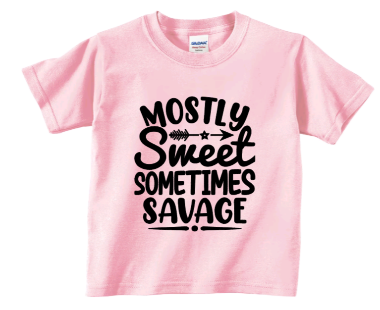 Mostly sweet sometimes savage toddler t-shirt