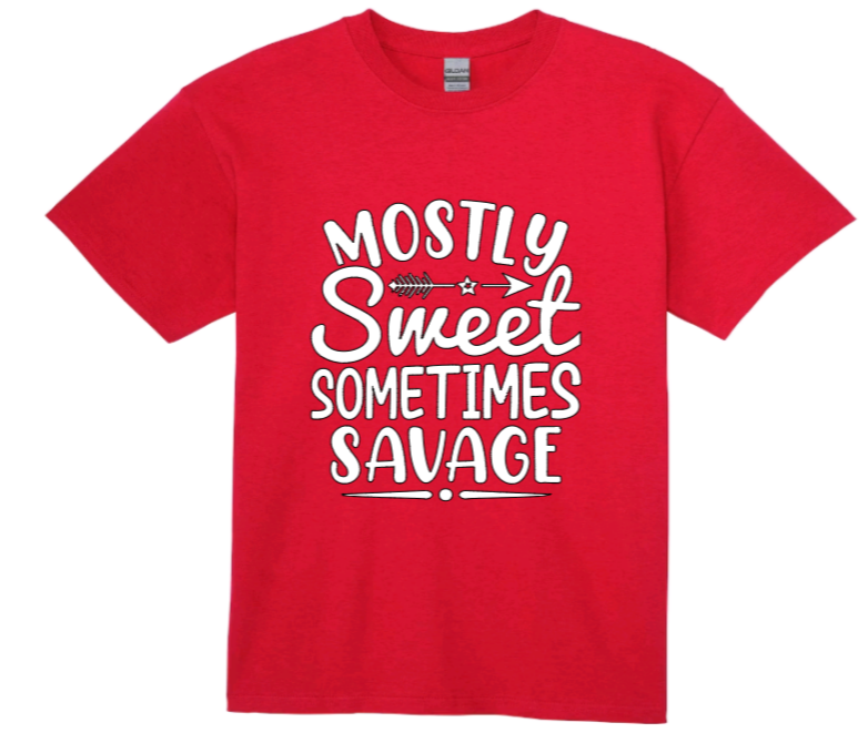 Mostly sweet sometimes savage youth t-shirt