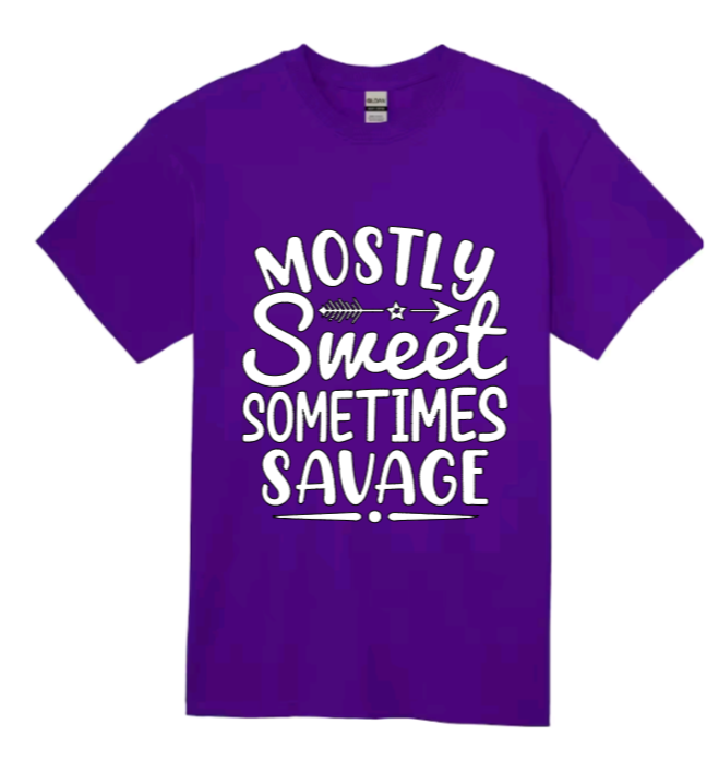 Mostly sweet sometimes savage youth t-shirt