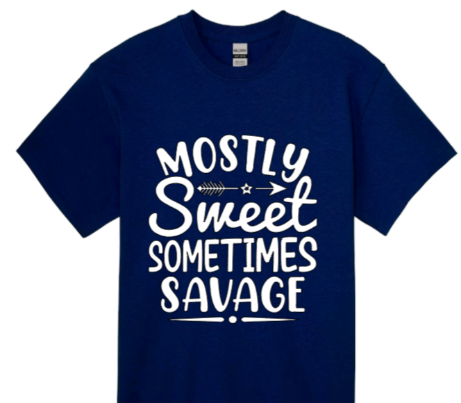 Mostly sweet sometimes savage toddler t-shirt