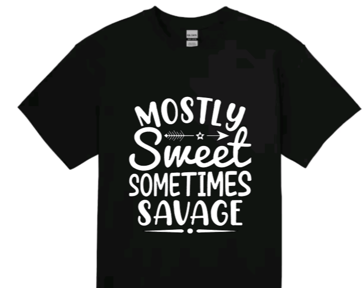 Mostly sweet sometimes savage toddler t-shirt