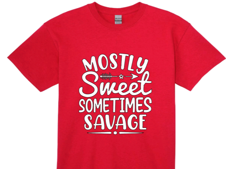 Mostly sweet sometimes savage toddler t-shirt