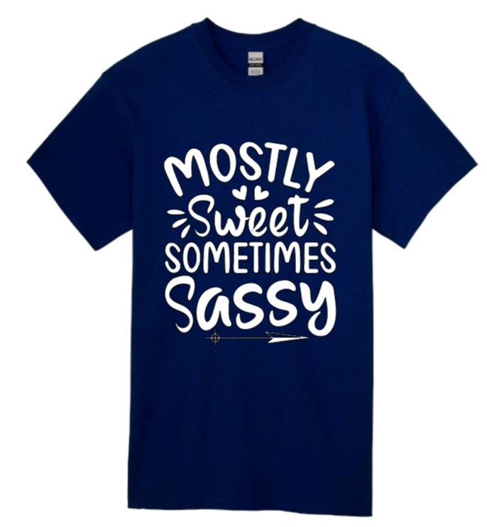 Mostly sweet sometimes sassy youth t-shirt