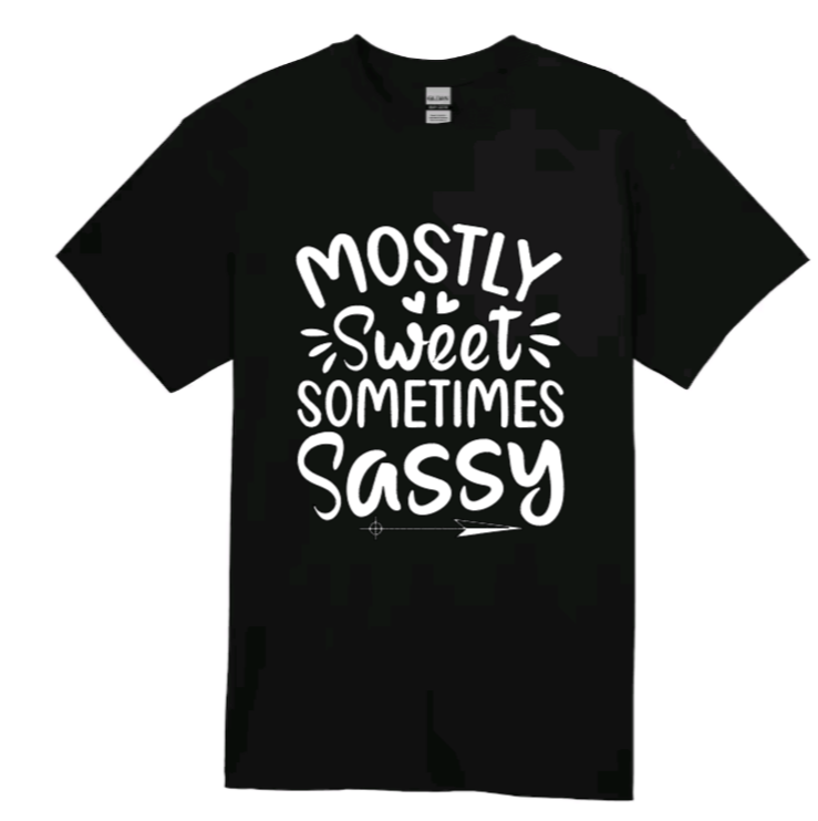 Mostly sweet sometimes sassy youth t-shirt