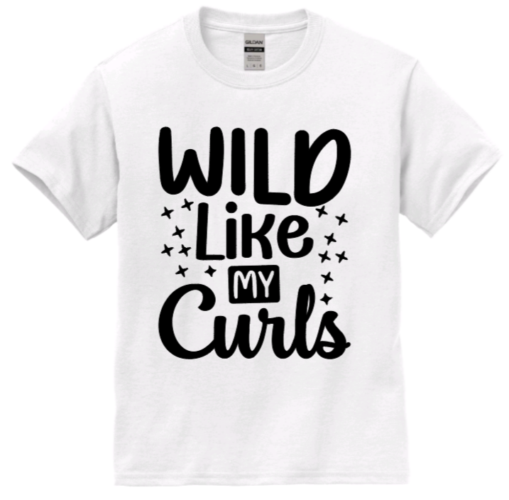 Wild like my curls youth t-shirts