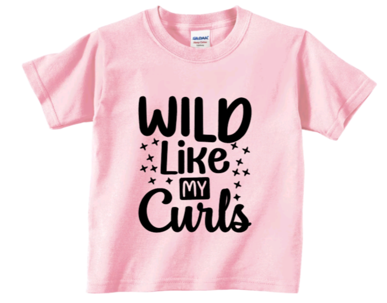 Wild like my curls toddler t-shirt