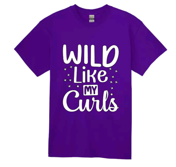 Wild like my curls youth t-shirts