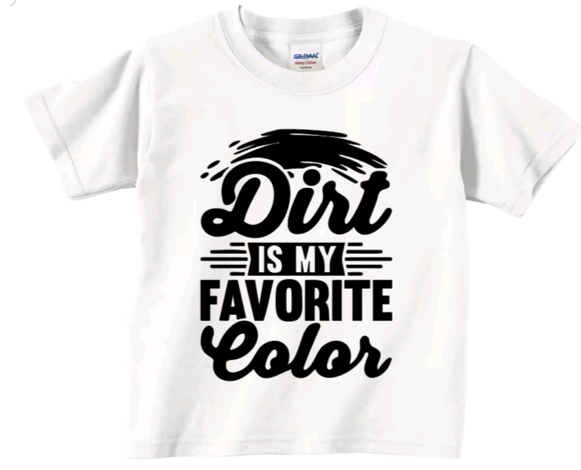 Dirt is my favorite color toddler t-shirt